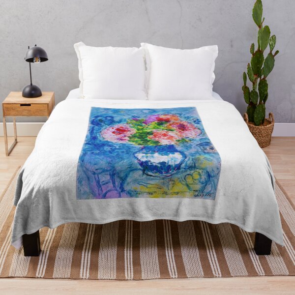 Item preview, MARC CHAGALL Bouquet rose sur fond bleu designed and sold by funnyshop222.