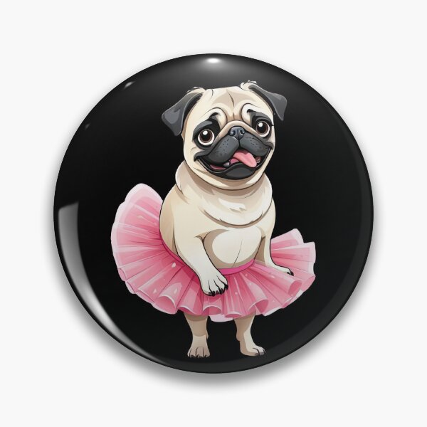 Item preview, Cute Pug in a Hot Pink Tutu designed and sold by Kazzasthings.