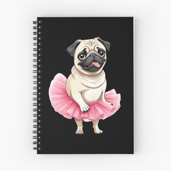 Aperçu de l'œuvre Carlin mignon dans un tutu rose vif créée et vendue par Kazzasthings.