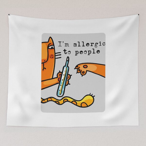 Item preview, I am Allergic to People  designed and sold by PurrfectJourney.