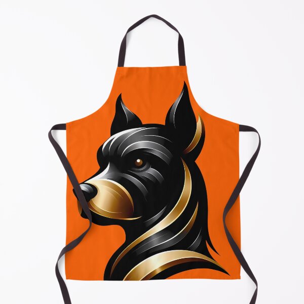 Item preview, Doberman head logo in black and gold designed and sold by AD-Digital-Art.
