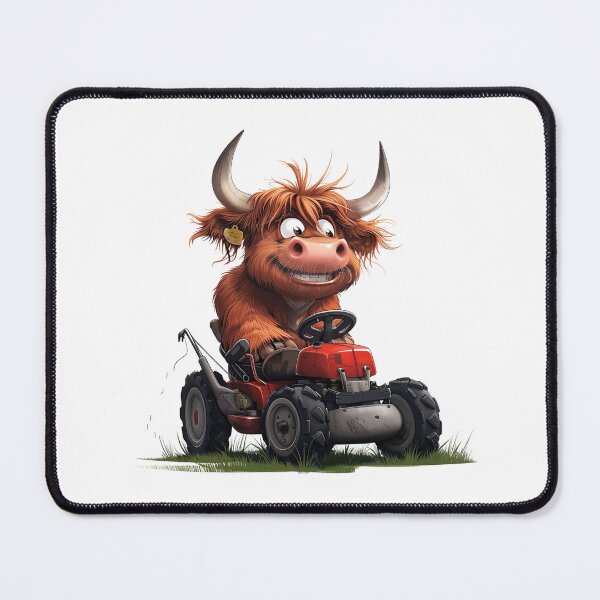 Item preview, Highland Cow on a sit on mower designed and sold by Chugai.
