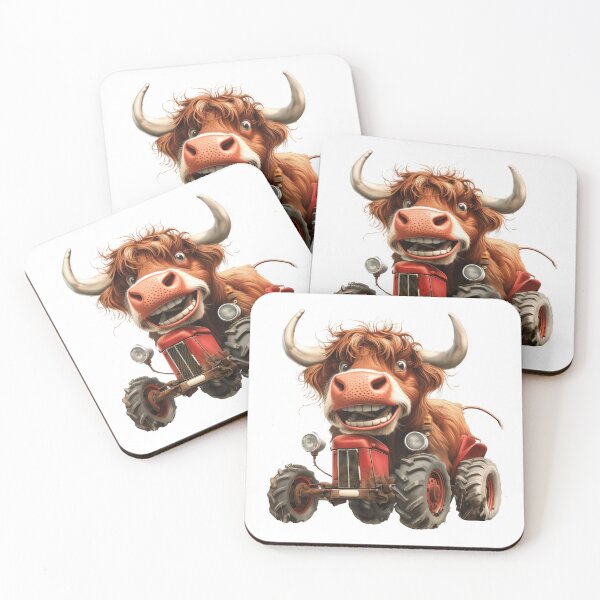 Item preview, Highland Cow on a tractor designed and sold by Chugai.