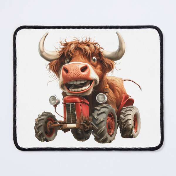 Item preview, Highland Cow on a tractor designed and sold by Chugai.