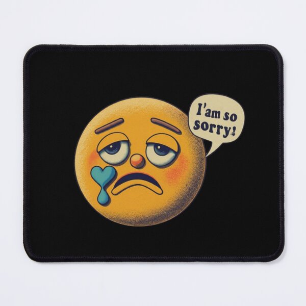 Item preview, "I am so sorry emoji ". funny emoji face With tears infor of heart  designed and sold by Obinne.