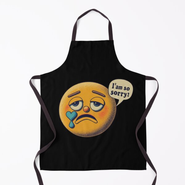 Item preview, "I am so sorry emoji ". funny emoji face With tears infor of heart designed and sold by Obinne.