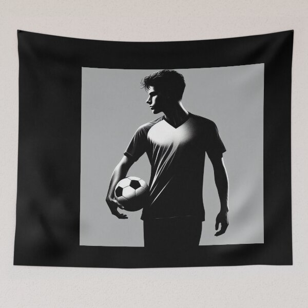 Item preview, Soccer Player Standing with Ball designed and sold by Print-Forge.