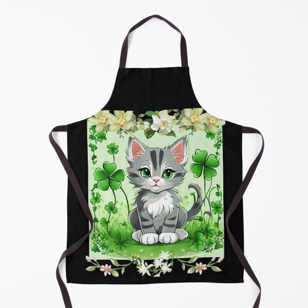 Item preview, Cute Shamrock Kitten With Green Eyes Colorful Design designed and sold by EarthArtDesigns.