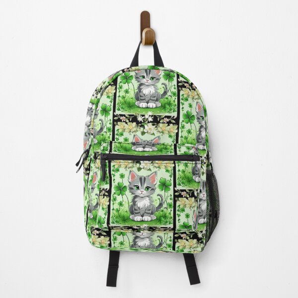 Item preview, Cute Shamrock Kitten With Green Eyes Colorful Design designed and sold by EarthArtDesigns.