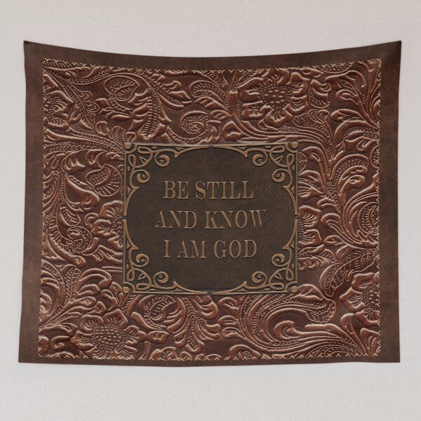 Item preview, Be still and know that I am God - Tooled Leather and Copper Accents designed and sold by whds.