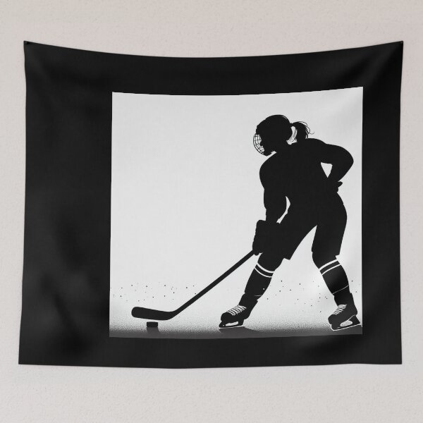 Item preview, Hockey player with puck designed and sold by Print-Forge.