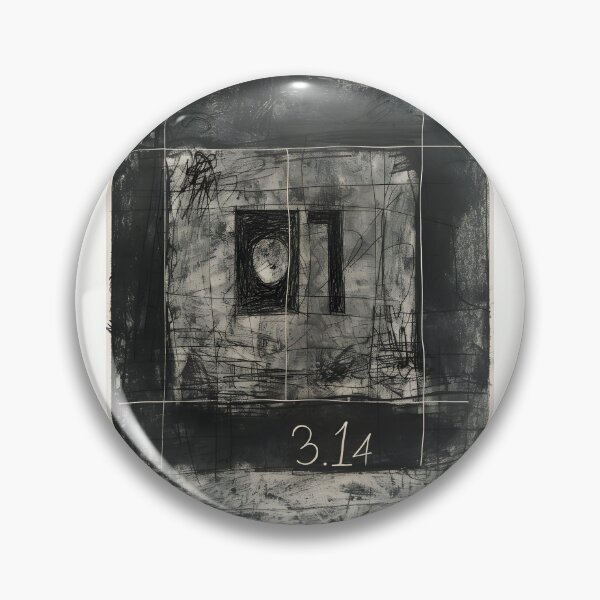 Item preview, Artistic Boldness- A Unique Pi Symbol Representation in Black Pencil and Paper Drawing designed and sold by OlfactoART Studio.