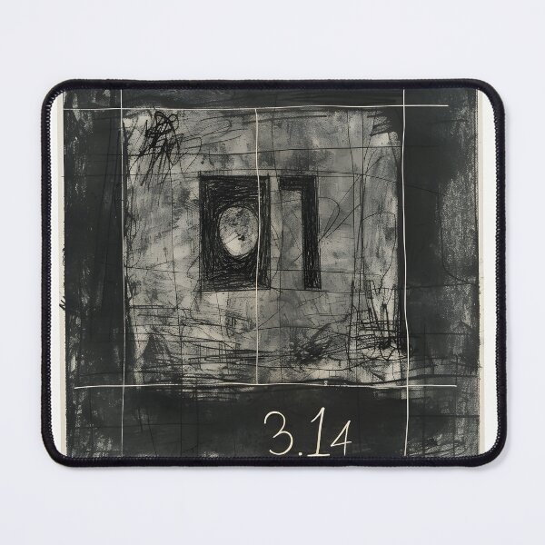 Item preview, Artistic Boldness- A Unique Pi Symbol Representation in Black Pencil and Paper Drawing designed and sold by OlfactoART Studio.