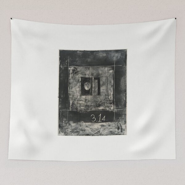 Item preview, Artistic Boldness- A Unique Pi Symbol Representation in Black Pencil and Paper Drawing designed and sold by OlfactoART Studio.