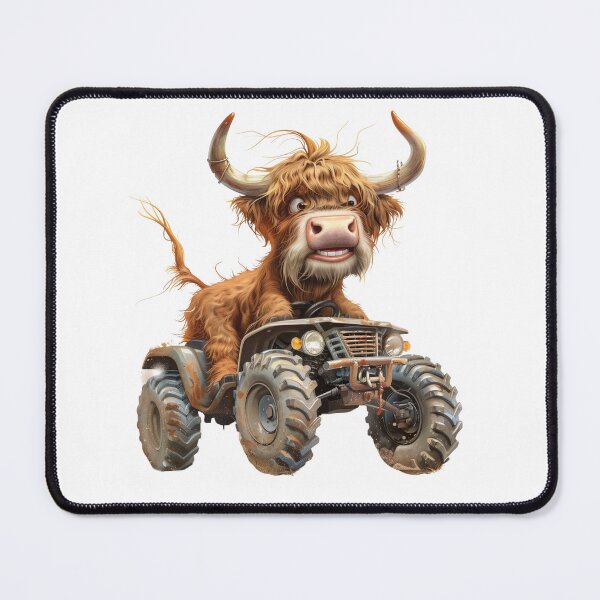 Aperçu de l'œuvre Vache des Highlands sur un quad créée et vendue par Chugai.