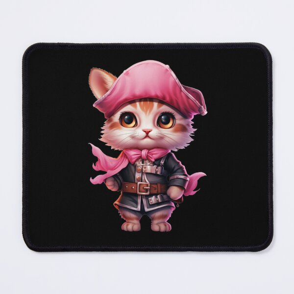 Item preview, Kawaii Pink Cat Pirate designed and sold by KawaiiArtStyle.