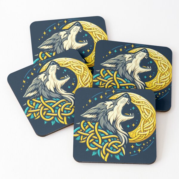 Item preview, Lunar Serenade: Wolf's Knotwork Anthem designed and sold by Animoodles.