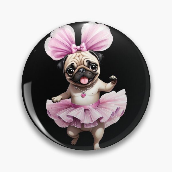 Item preview, Cute Pug in a Hot Pink Tutu designed and sold by Kazzasthings.
