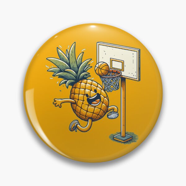 Item preview, Cute Kawaii Pineapple Fruit Dunk Basketball designed and sold by TomFrontierArt.