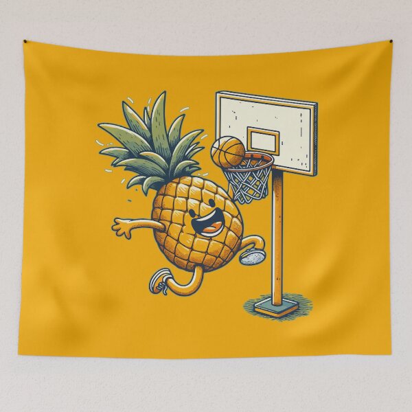 Item preview, Cute Kawaii Pineapple Fruit Dunk Basketball designed and sold by TomFrontierArt.