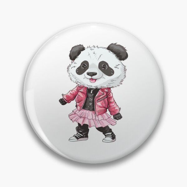 Item preview, Panda in a pink leather jacket designed and sold by Chugai.