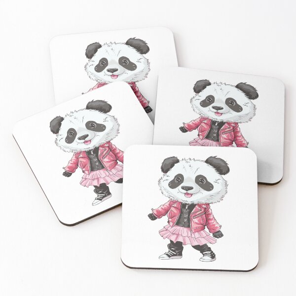 Item preview, Panda in a pink leather jacket designed and sold by Chugai.