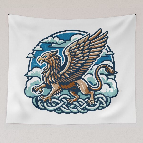 Item preview, Griffin's Flight: Knotwork Majesty in the Skies designed and sold by Animoodles.