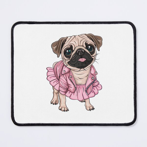 Item preview, Pug in a pink leather jacket designed and sold by Chugai.