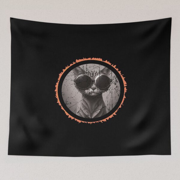 Item preview, Solar Eclipse 2024 Cat Wearing Solar Eclipse Glasses designed and sold by Slassyat.