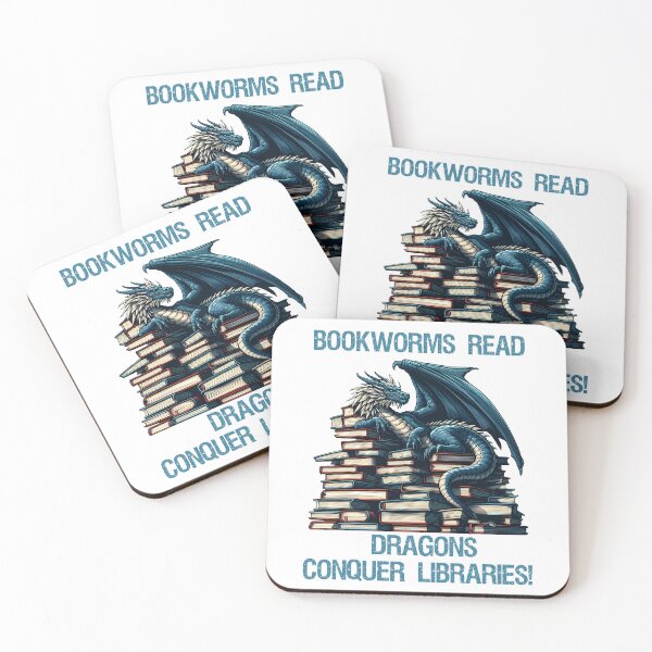 Item preview, Blue Dragon on the pile of books designed and sold by Irbisinthebox.