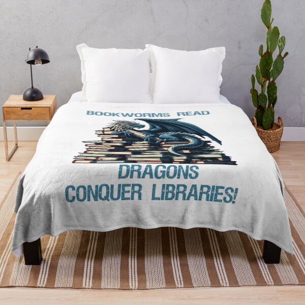 Item preview, Blue Dragon on the pile of books designed and sold by Irbisinthebox.