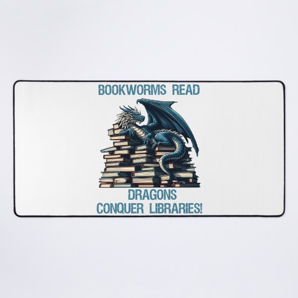 Item preview, Blue Dragon on the pile of books designed and sold by Irbisinthebox.
