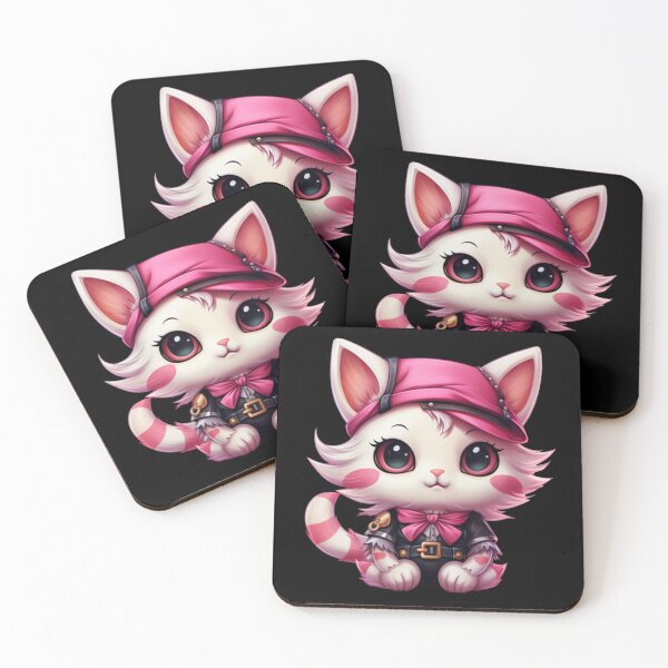 Item preview, Kawaii Pink Cat Pirate designed and sold by KawaiiArtStyle.