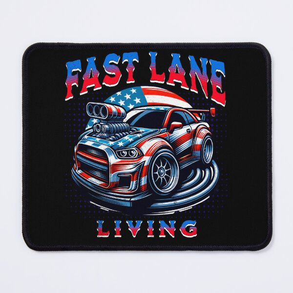 Item preview, Fast Lane Living USA American Flag Racecar Car Racing Motorsports Race Car American designed and sold by CarantinedChaos.