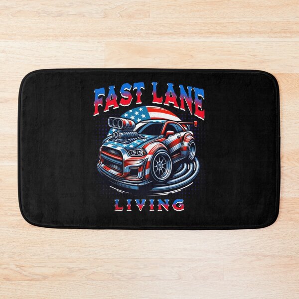 Item preview, Fast Lane Living USA American Flag Racecar Car Racing Motorsports Race Car American designed and sold by CarantinedChaos.