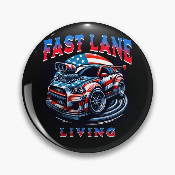 Item preview, Fast Lane Living USA American Flag Racecar Car Racing Motorsports Race Car American designed and sold by CarantinedChaos.