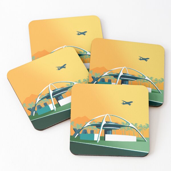 Item preview, LAX Theme Building_Vintage Color designed and sold by Architecture Posters.