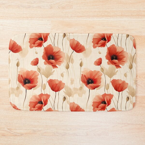 Item preview, Cottagecore Red Poppies Botanical Floral Pastel Wildflowers designed and sold by fluffstuffgifts.
