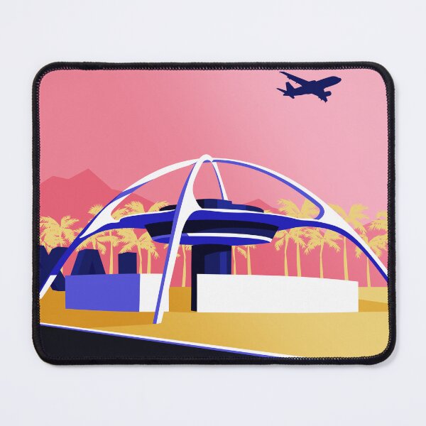 Item preview, LAX Theme Building_Pink designed and sold by Architecture Posters.