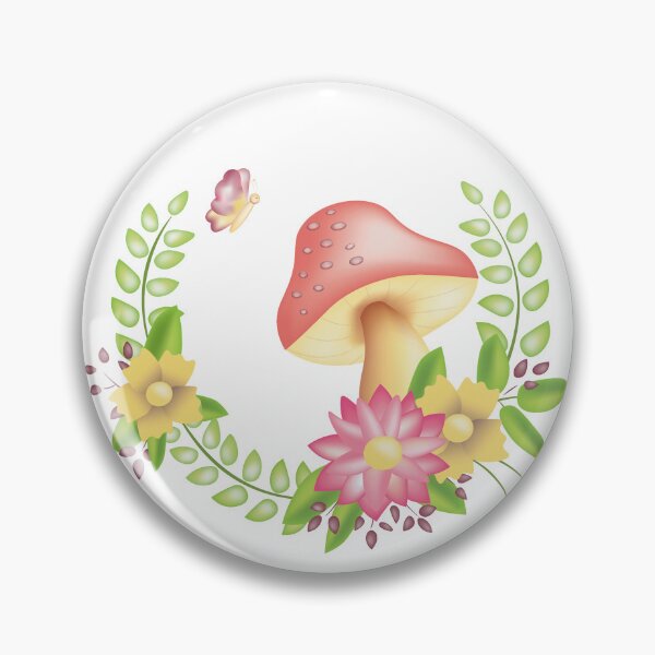 Item preview, Cute Mushroom, flowers and butterfly designed and sold by PinaColadaArtS.