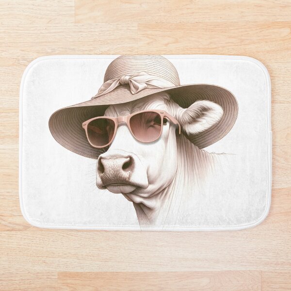 Item preview, Elegant Cow in Hat and Sunglasses | Vacation || Symbol of richness care designed and sold by Art-Babble.