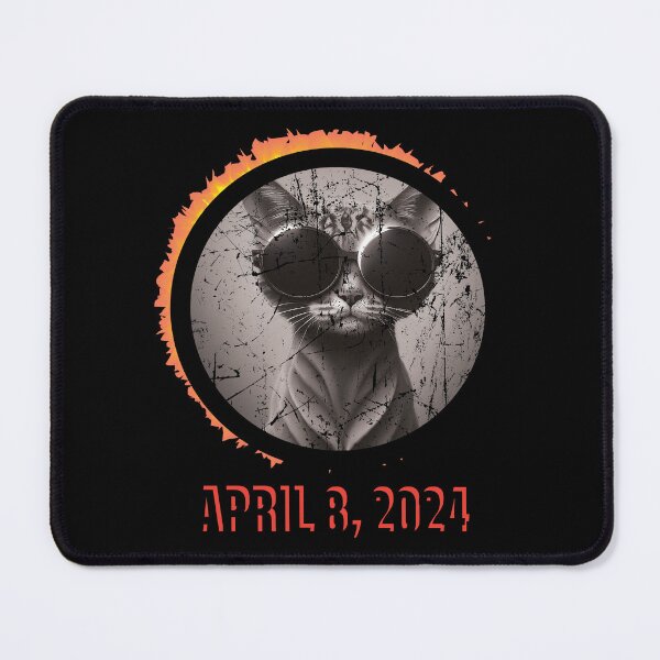 Item preview, Solar Eclipse 2024 Cat Wearing Solar Eclipse Glasses designed and sold by Slassyat.