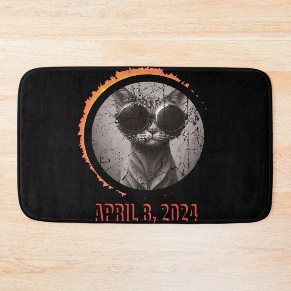 Item preview, Solar Eclipse 2024 Cat Wearing Solar Eclipse Glasses designed and sold by Slassyat.