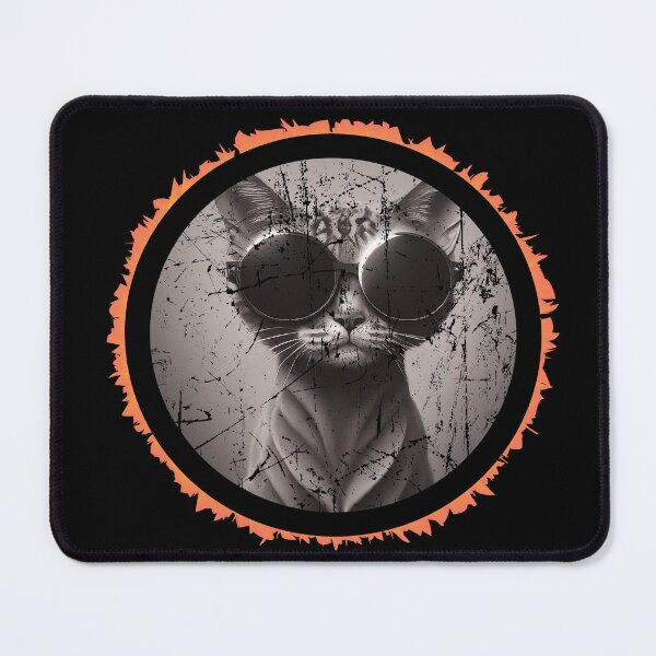 Item preview, Solar Eclipse 2024 Cat Wearing Solar Eclipse Glasses designed and sold by Slassyat.