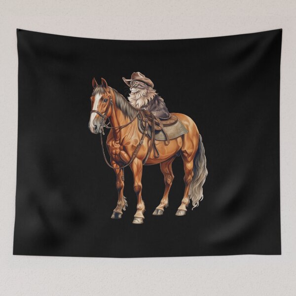 Item preview, Cowboy Cat Riding on Horse designed and sold by Promoc.