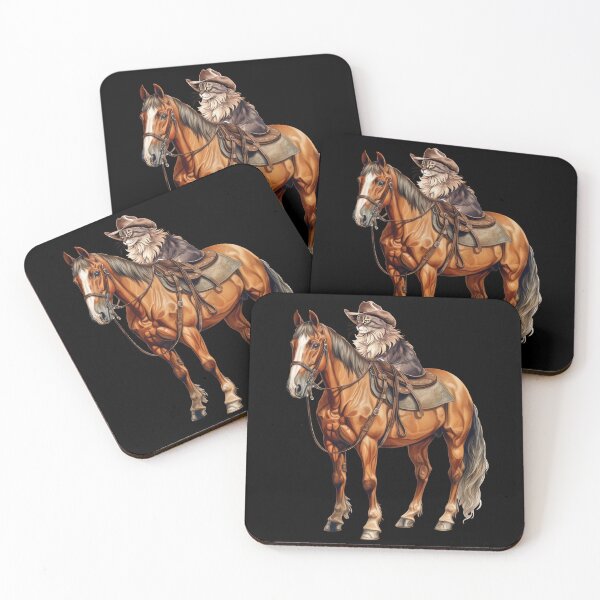 Item preview, Cowboy Cat Riding on Horse designed and sold by Promoc.