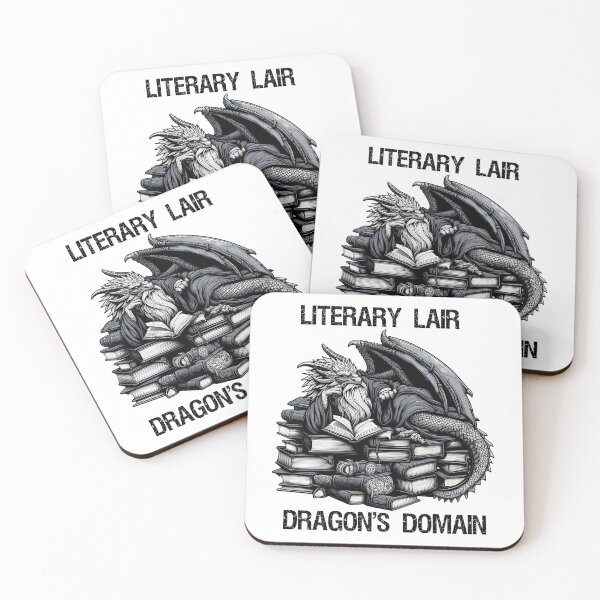 Item preview, Old Dragon on the pile of books designed and sold by Irbisinthebox.
