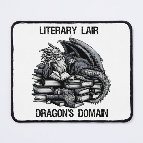 Item preview, Old Dragon on the pile of books designed and sold by Irbisinthebox.
