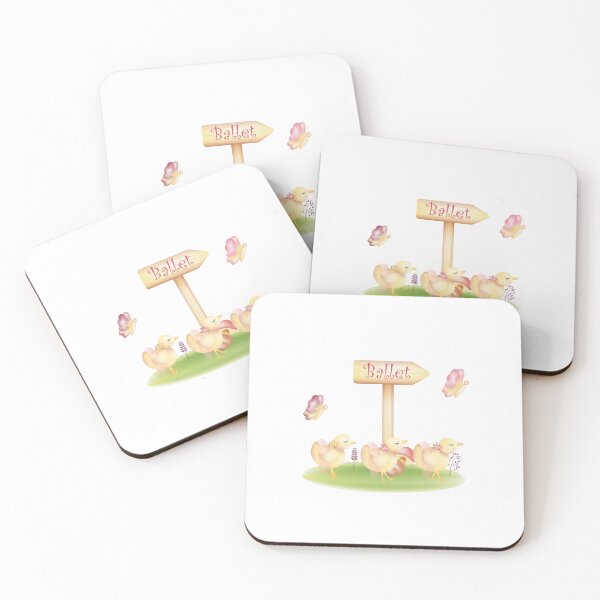 Item preview, Ballerina chicks with butterflies and ballet sign illustration designed and sold by PinaColadaArtS.