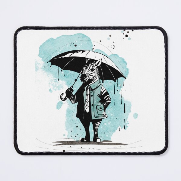 Item preview, Zebra with an umbrella illustration designed and sold by SimoesArtistry.